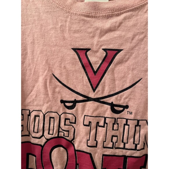 Anvil Men's T-Shirt HOOS THINK PINK UNIVERSITY OF VIRGINIA Pink Size M - Picture 6 of 13